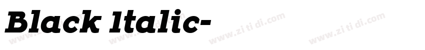 Black Italic字体转换